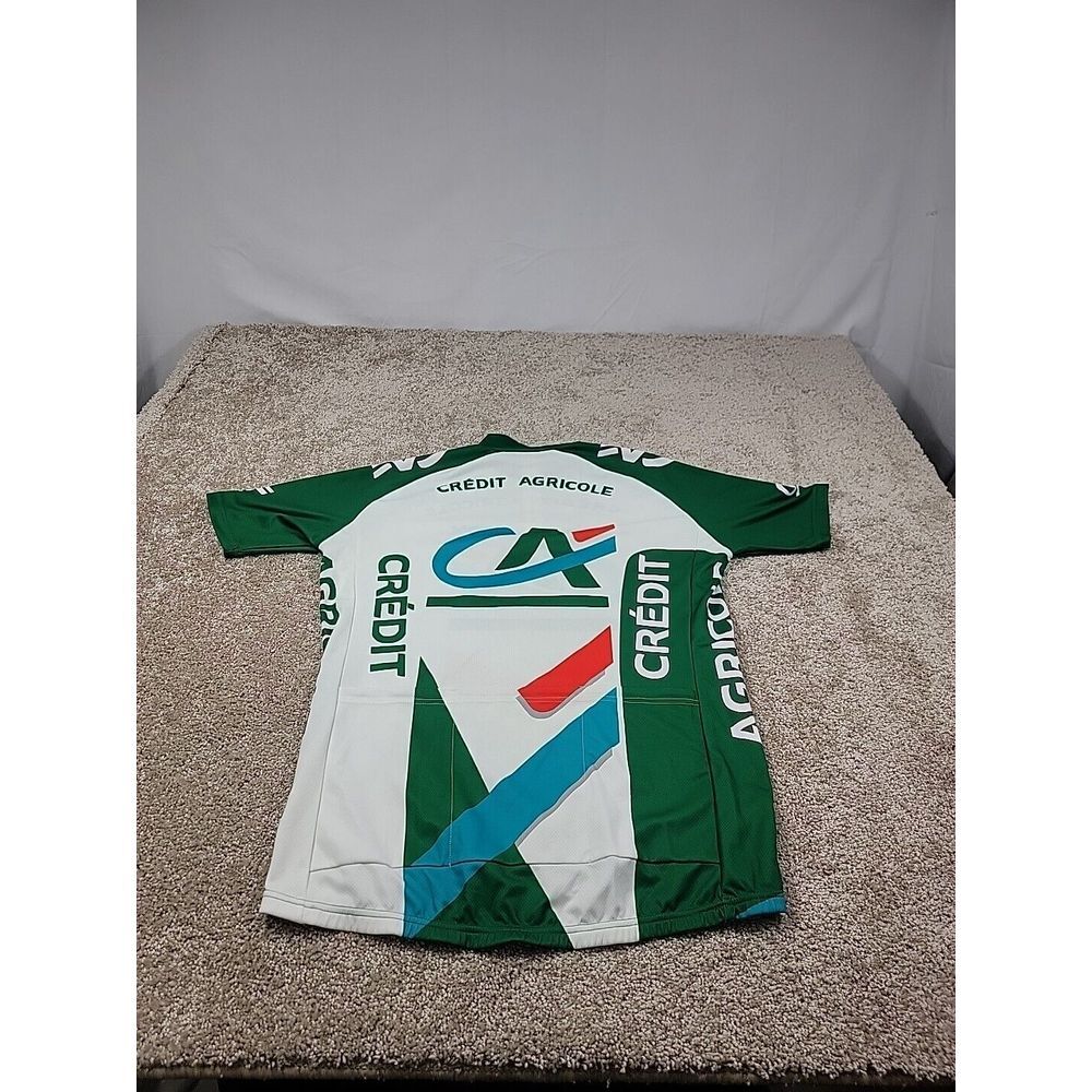 Credit Agricole Cycling Shirt Vintage Zip Up Terry Cloth Lined 80s Medium‎ - Picture 14 of 16